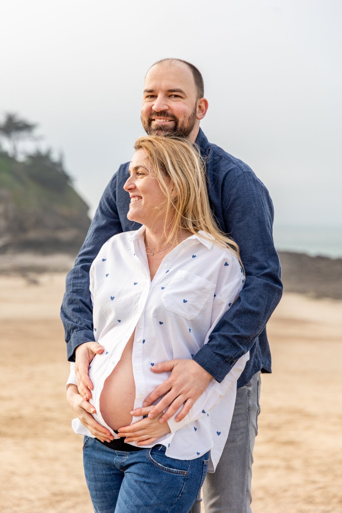 photographe grossesse bord de mer bretange saint malo amoureux ameliegraphie