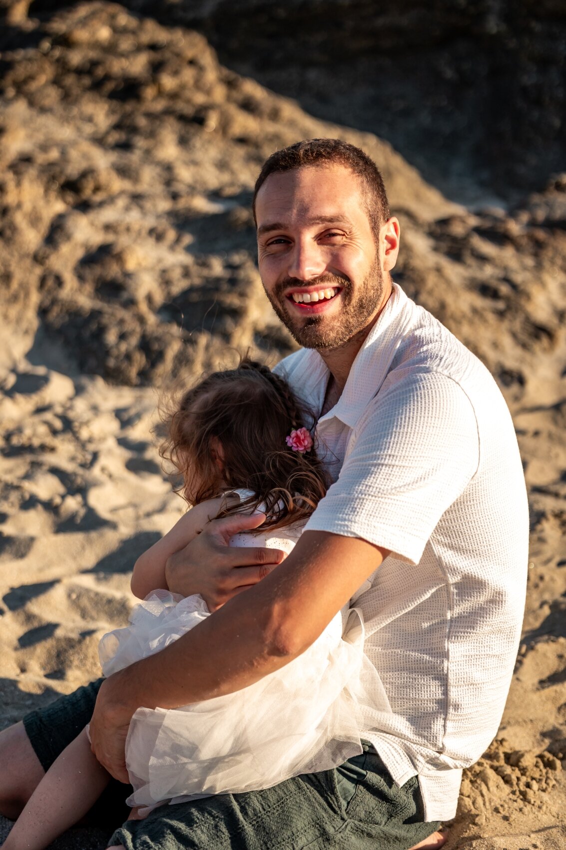 photographe seance famille bord de mer dinard saint malo bretagne pere fille joie ameliegraphie