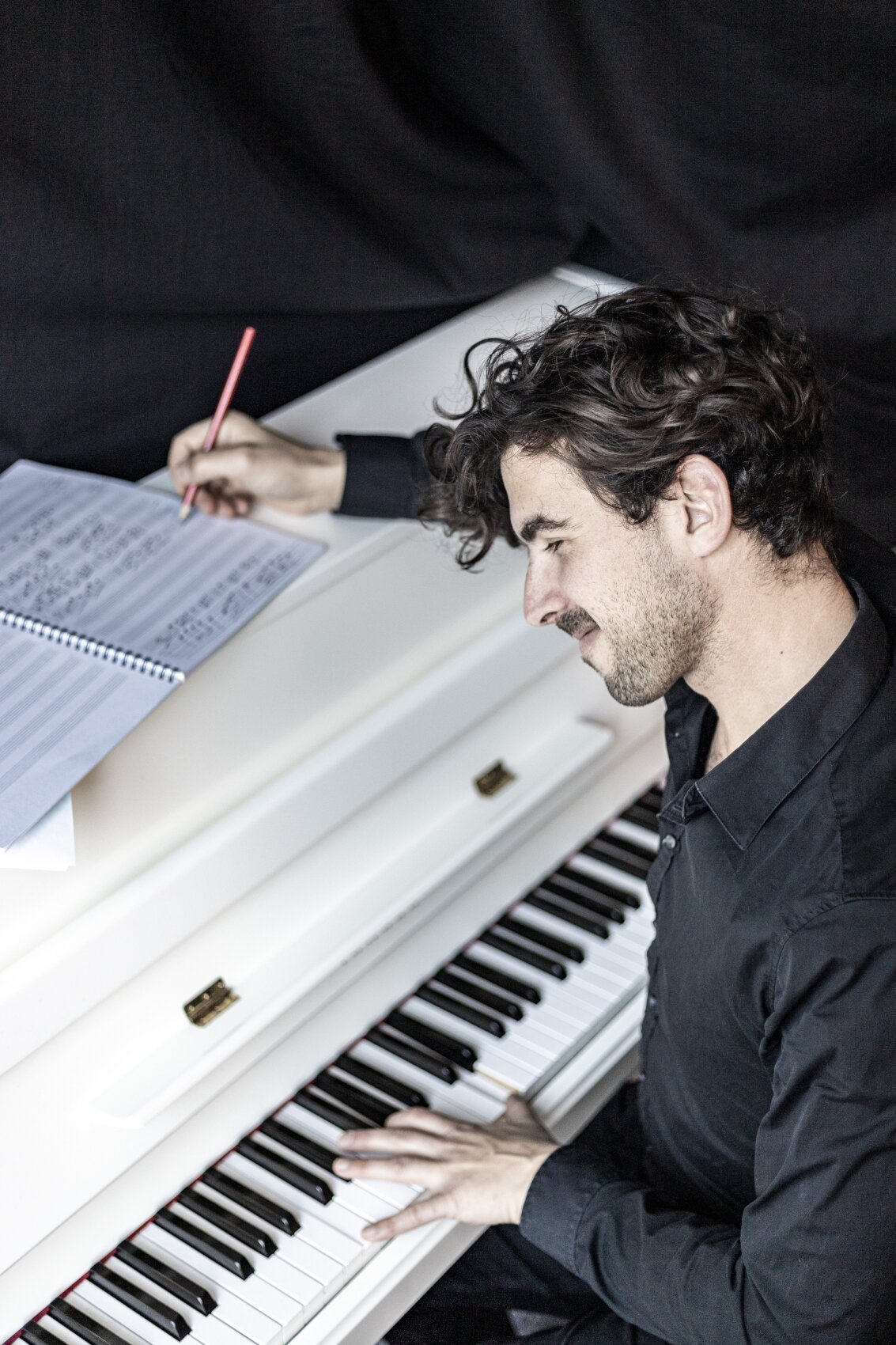 photographe seance portrait artistique homme musicien studio domicile bretange saint malo dinard ameliegraphie